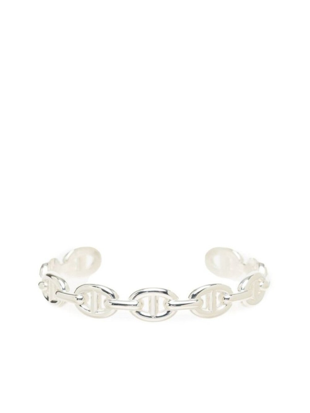 Hermes Chaine D'ancre Enchainee ST Bangle Silver Bracelet